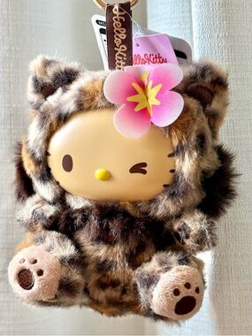 Hello Kitty Brown Sun Kissed Cheetah Print Small Plush Japan Exclusive US Seller
